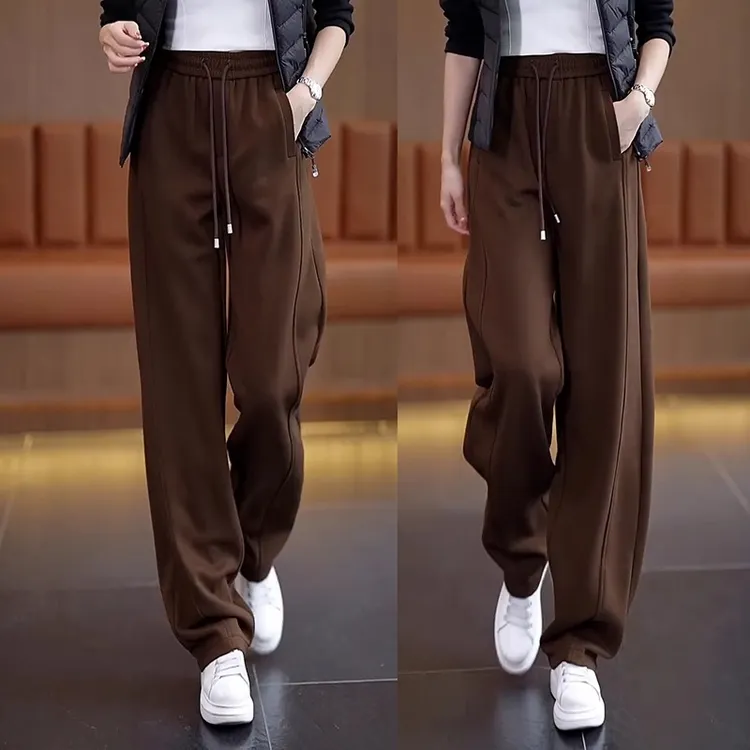 梧桐裤高腰阔腿裤女2025新款春秋冬香蕉裤加绒卫裤休闲运动镰刀裤