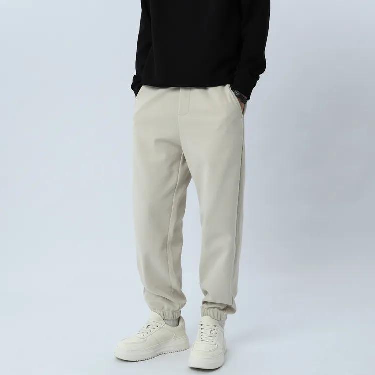 男士运动裤2025秋冬新款加厚休闲裤百搭卫裤束脚裤松紧腰弹力长裤