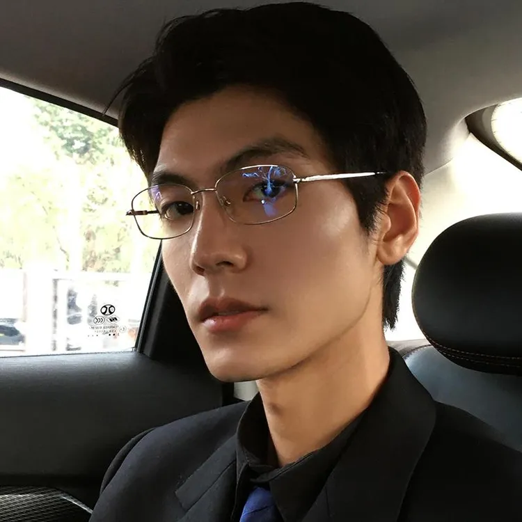 斯文败类复古小框眼镜近视男可配度数高级痞帅细银框眼镜框架个性