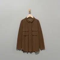 【且听风吟】0112488灯芯绒棉翻盖双口袋翻领衬衫 衣长70 胸围118