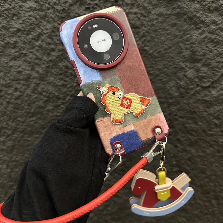 适用华为mate80pro手机壳马年新款pura80/70挂绳mate60/70防摔女