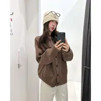 卡布奇诺 厚款毛衣外套 这个色系很推荐 显白韩里韩气