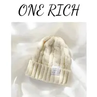 ONE RICH多巴胺糖果色麻花毛线帽