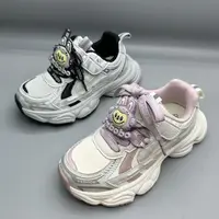 儿童皮面魔术贴童鞋休闲鞋百搭时尚男童女童运动鞋58108