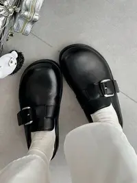 SUSU 欧版高级感包头勃肯拖鞋女鞋半拖鞋 627-971 四小房间