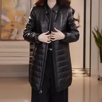 阿玛施AMASS 秋冬新款质感保暖时尚复古风羊皮革新雪丽棉服540090
