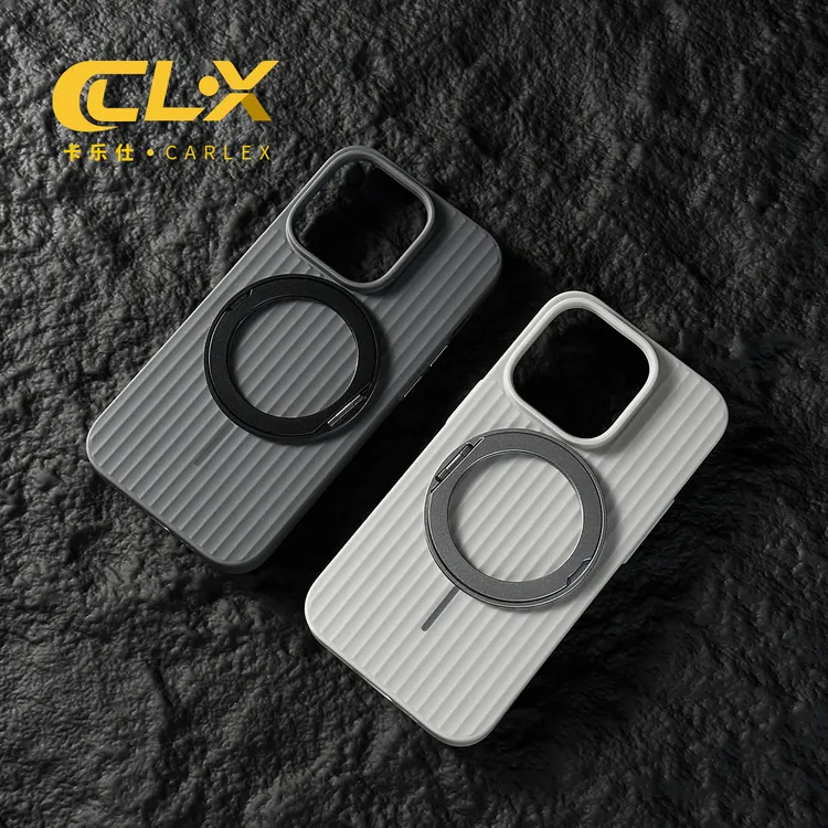 磁吸准分子瓦楞360支架适用iphone16Promax旋转手机壳苹果15pro套