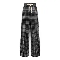 【商场同款新品】dzzit地素休闲裤25冬慵懒格纹直筒裤子女3J4Q4233E