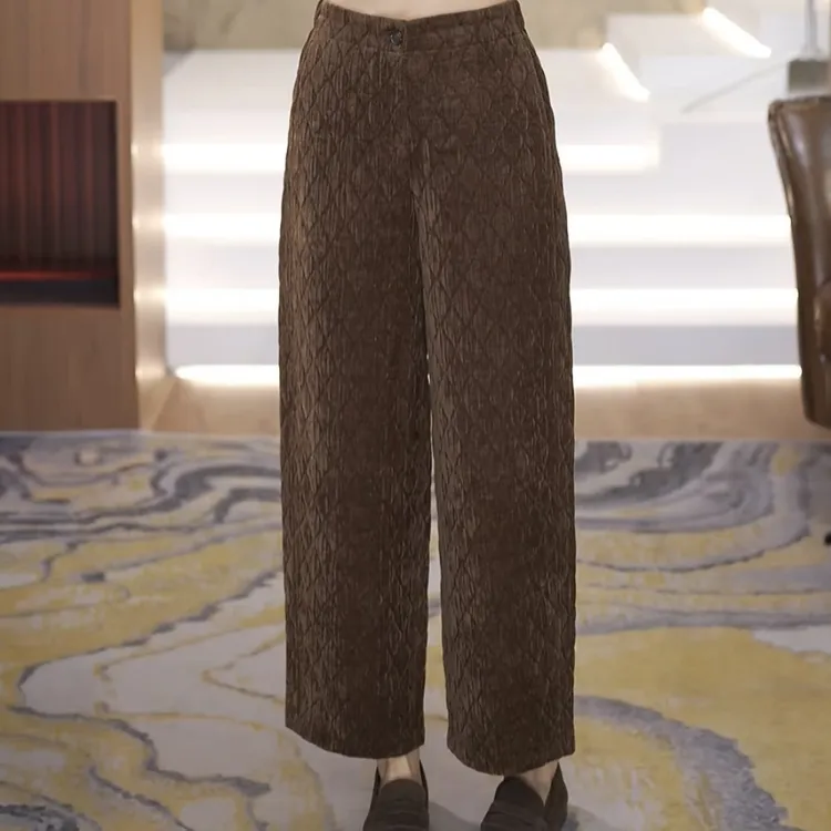 【渲渲推荐】YMJJ-91396冬季时尚菱格休闲棉裤