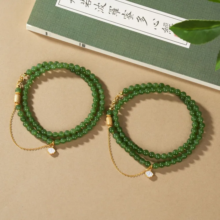 【云上叙】和田玉项链-多样性发一件-约6mm-V81869-M（甄选）