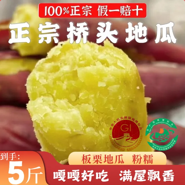 鲜果之南 正宗海南富晒桥头板栗沙土地瓜澄迈板栗番薯现挖现发