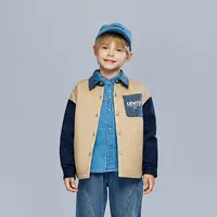 【官方旗舰】Levi's李维斯秋冬男女童装牛仔质感巴恩风棉服外套P838