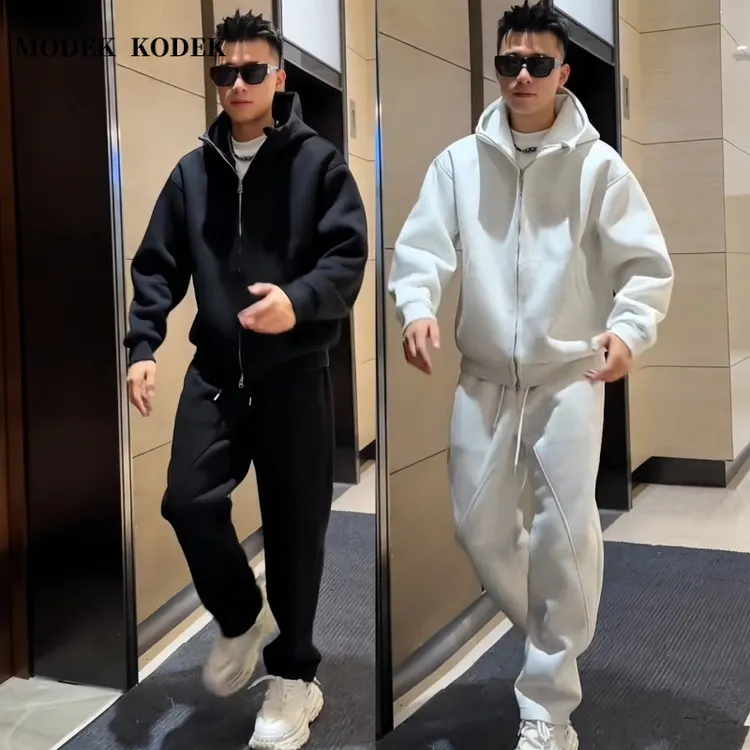 MODEK KODEK春秋新款男士宽松连帽卫衣时尚潮牌休闲长裤运动套装