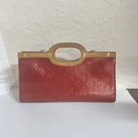95新 LouisVuitton/路易威登 LV红色时尚斜挎包手提包HD 3012