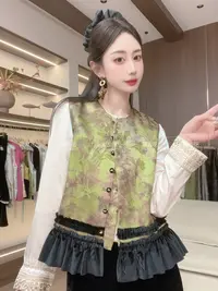 【花影与诗】2025秋季新中式小香风马甲女气质高级时尚马甲显瘦百搭