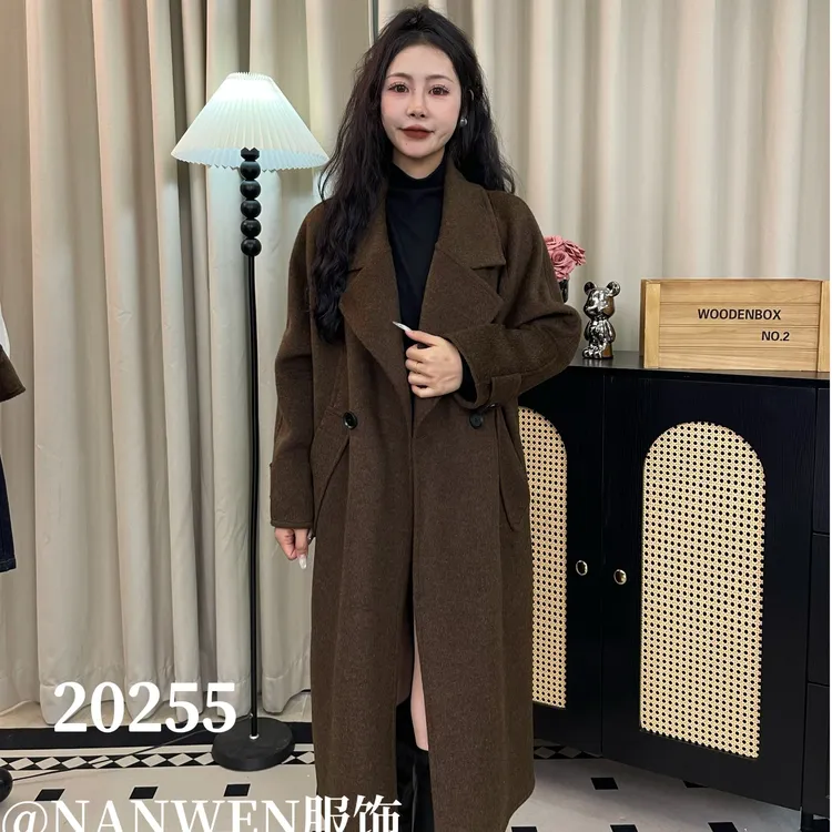 【莉莉LILI】2025年新款高端复古通勤时尚百搭款羊毛大衣 20255