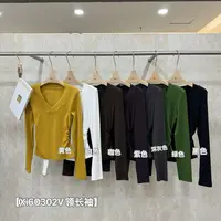 鑫燃KIKI （华绒竹节T）持证上岗V领长袖T 60302 XI