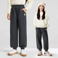 笛莎童装女童加绒裤子25冬季时尚新款休闲长裤儿童保暖运动裤