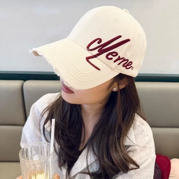 字母刺绣黑色棒球帽女夏季百搭宽帽檐鸭舌帽大头围显脸小韩版帽子商品图