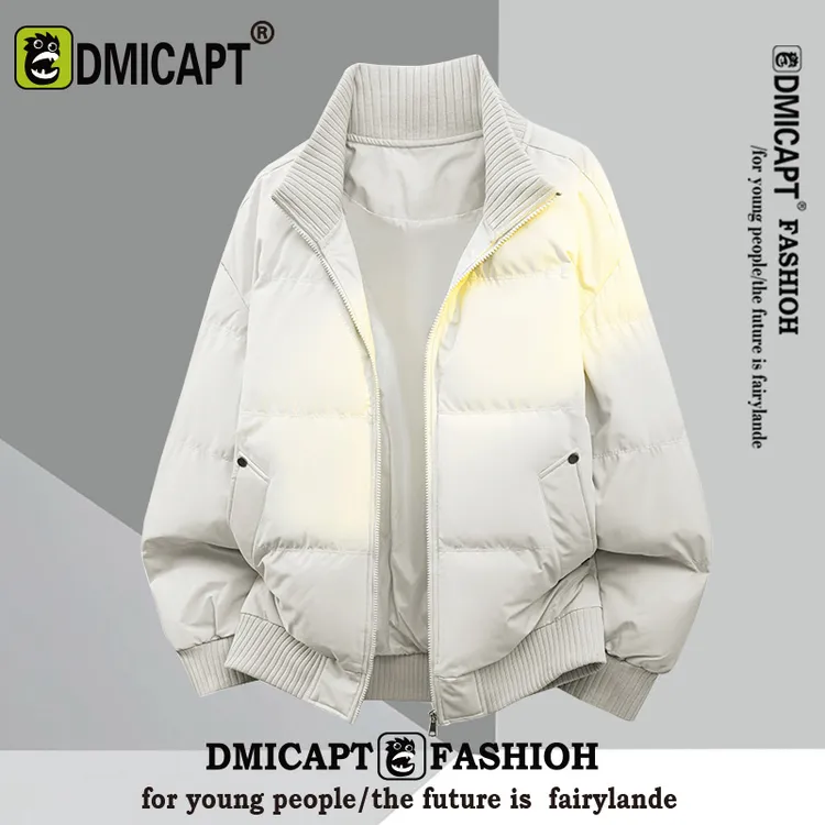 DMICAPT美式立领羽绒棉服男士冬季新款宽松百搭加厚保暖情侣外套