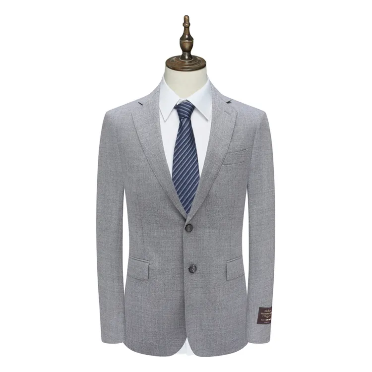 B1612【高级灰】鸟男式春秋西服意大利面料两粒扣商务西装 211201