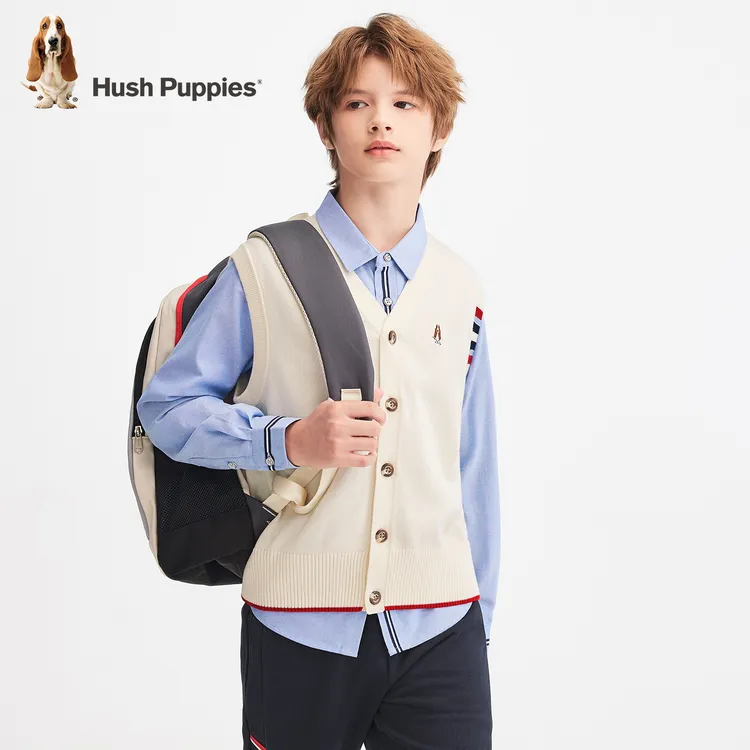 S暇步士童装2025年秋季新款针织背心DR