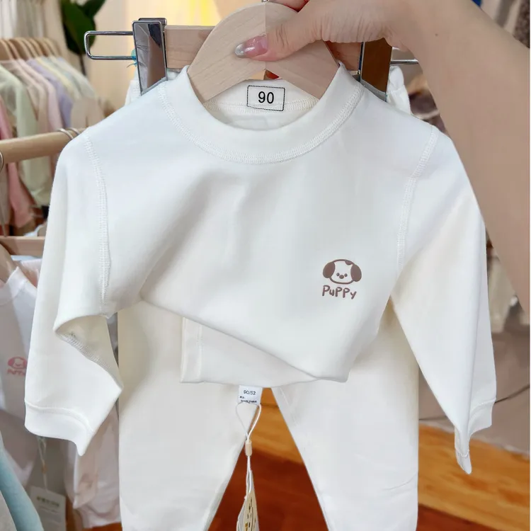 中小童A类休闲秋衣裤套装秋冬女宝男宝舒适柔软弹力儿童内搭睡衣