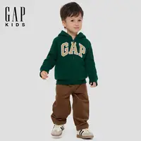 Gap男幼童2025秋季新款logo仿羊羔绒内里卫衣儿童装美版DR789813