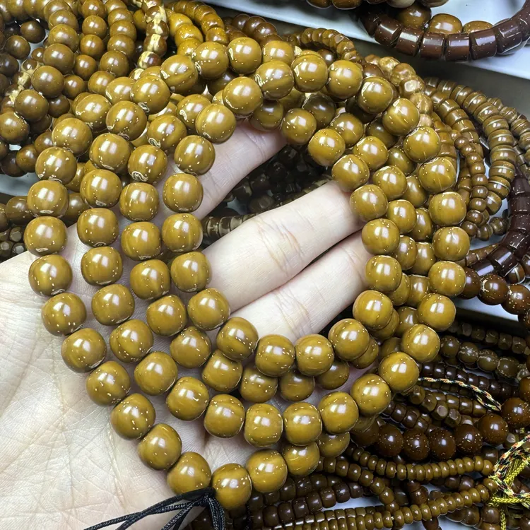 精品紫金鼠9.7*9.2mm实心老型108颗脖挂