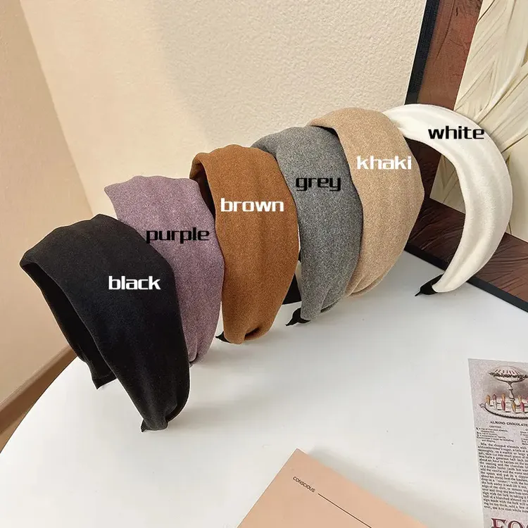 法式网红发箍发卡宽边复古春夏头饰百搭高级纯色头洗脸发饰时尚商品图