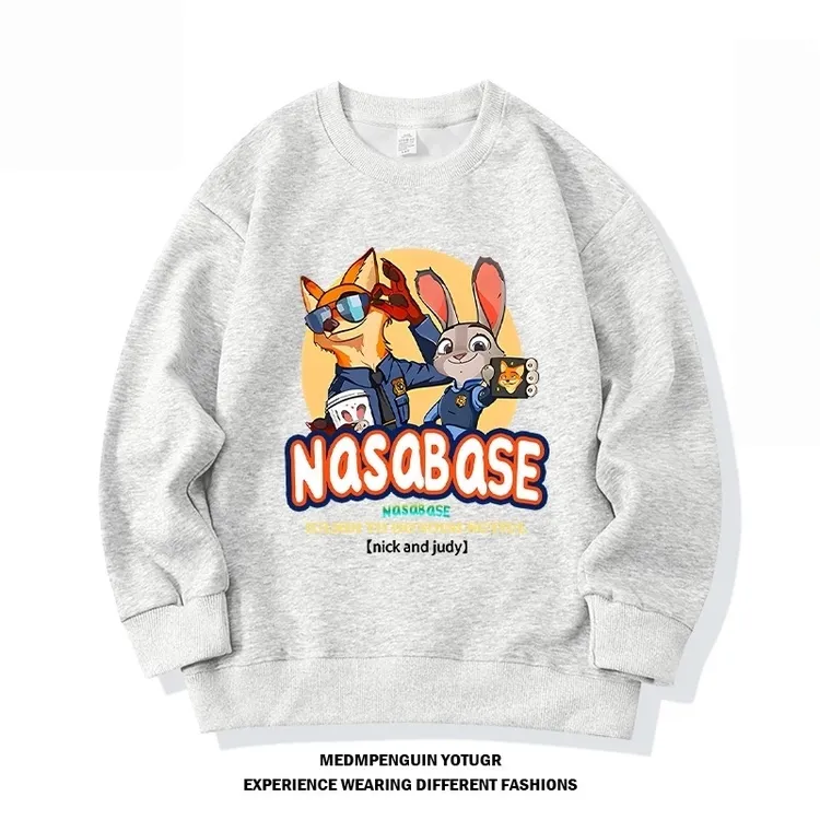 疯狂动物城春秋中大童卫衣圆领套头打底衫上衣休闲宽松长袖男女童