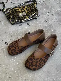 SUSU【玛丽珍】复古浅口芒果头单鞋一字扣软底玛丽珍鞋~跟高3.5