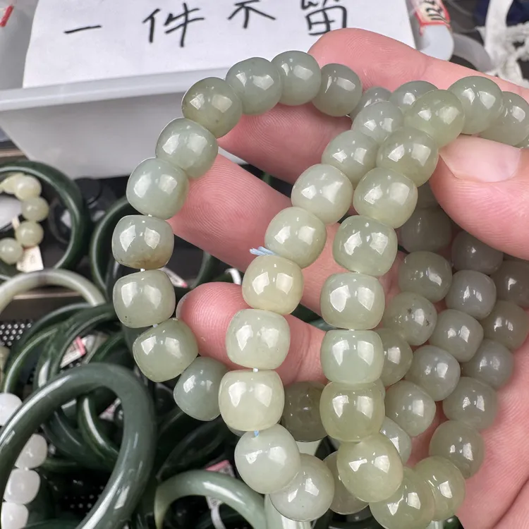 和田玉冰底卡10老型珠