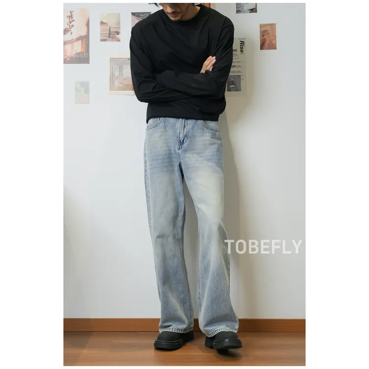 Tobefly永恒经典517宽松微喇牛仔裤新款cleanfit风Vintage牛仔裤