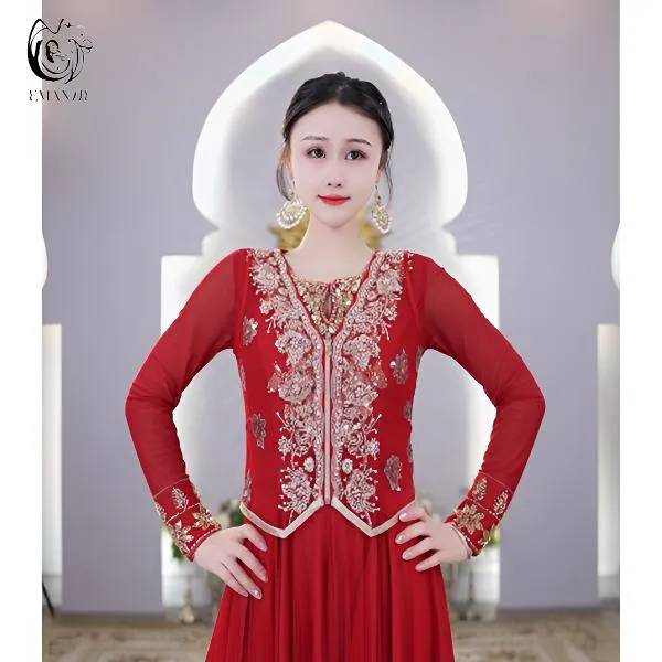 W2662依曼之舞异域风情马甲新疆舞短款舞蹈服跳舞专用衣服女款