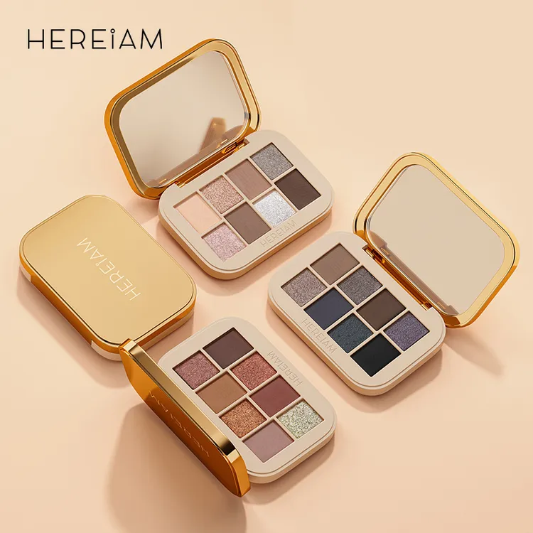 HEREIAM新品8色眼影盘粉质细腻持久显色自然提亮烟熏眼影