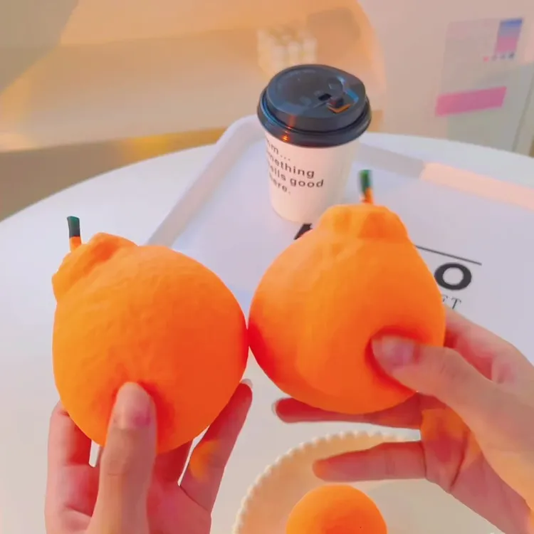 仿真水果桔子丑橘捏捏乐慢回弹解压发泄球减压小玩具夜市地摊橘子