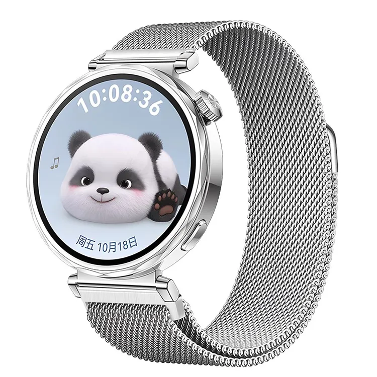 适用华为GT5女款金属磁吸表带GT4米兰尼斯夏季透气watch5表带钢带