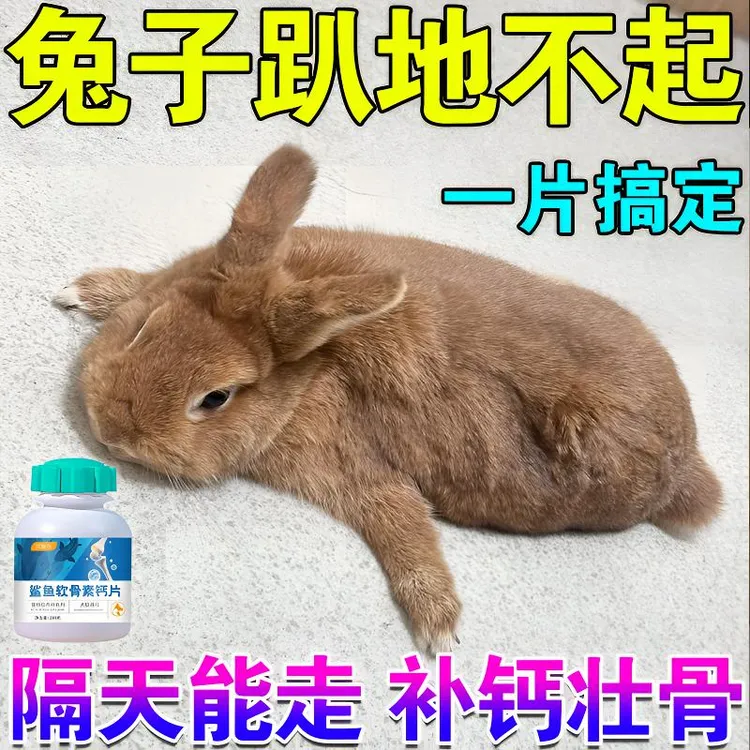兔子瘫痪专用补钙软骨素后腿无力站立不起软脚跛行浆膜炎特效钙片