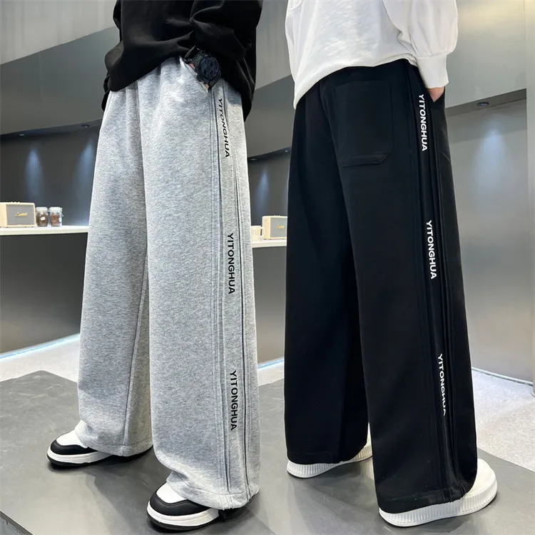 春秋男潮流卫裤长裤休闲裤中大童原创设计2025新款长裤运动裤男童