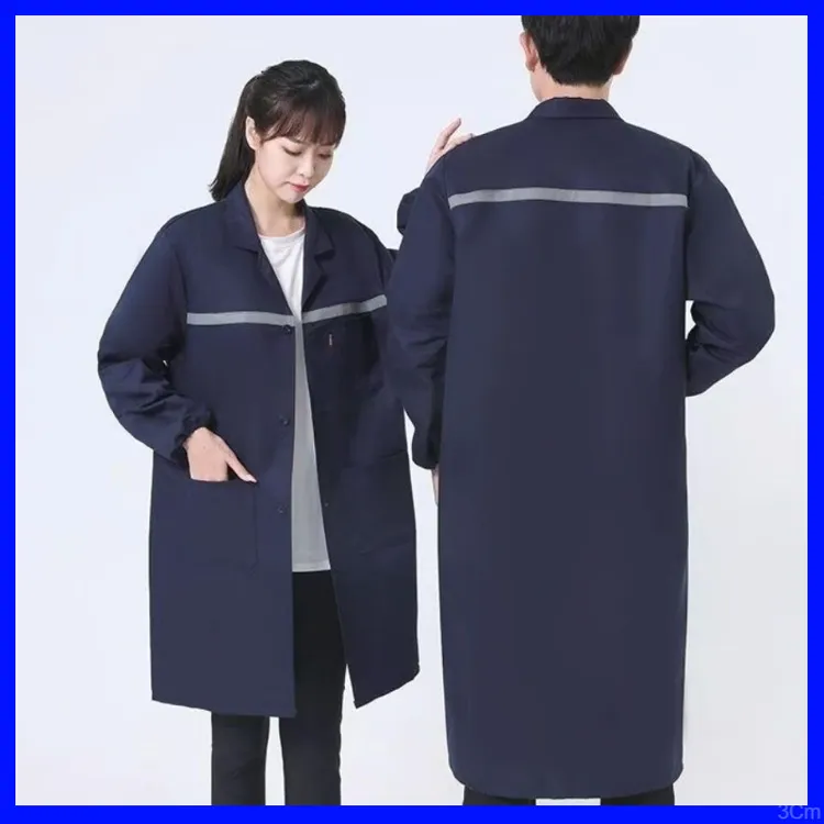 养殖干活劳保耐脏蓝长款工作服搬运耐磨罩衣仓管防尘男女大褂大褂