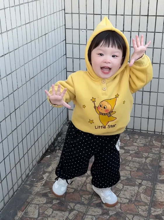 萱妈家-【星星人加绒连帽卫衣】直播间专享浮力 