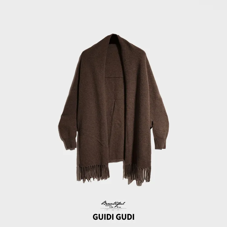 GUIDI GUDI【铁牛】牦牛绒重工时尚外套/黄加蓝