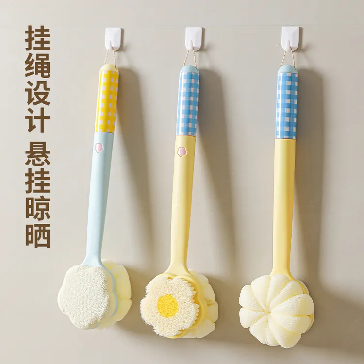金铂喜三合一洗澡刷长柄洗澡刷沐浴刷省力搓背刷洗浴磨脚石双面
