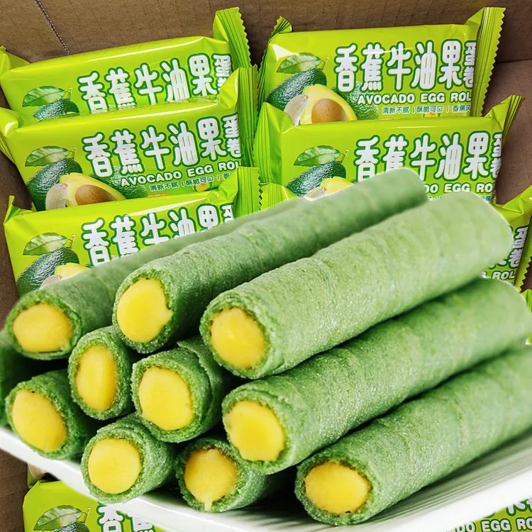 【整箱48根】香蕉牛油果蛋卷下午茶零食传统早餐办公室解馋小吃酥脆