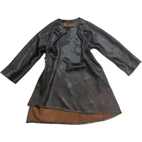 【非遗香云纱】45姆米重工冠乐绉黑色圆领斜襟中式外套