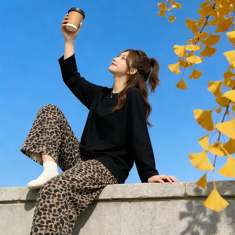 高档纯棉睡衣女款爆款2025新款春秋宽松长袖可外穿洋气居家服套装