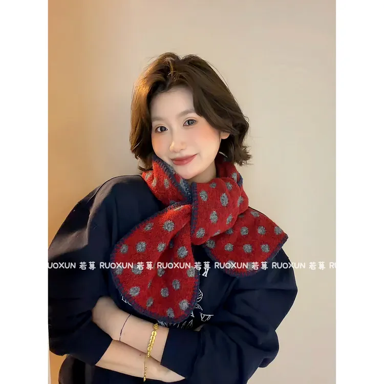 RuoXun【圣诞新年红色合集】韩代冬季Ins风围巾保暖红色新年红围脖