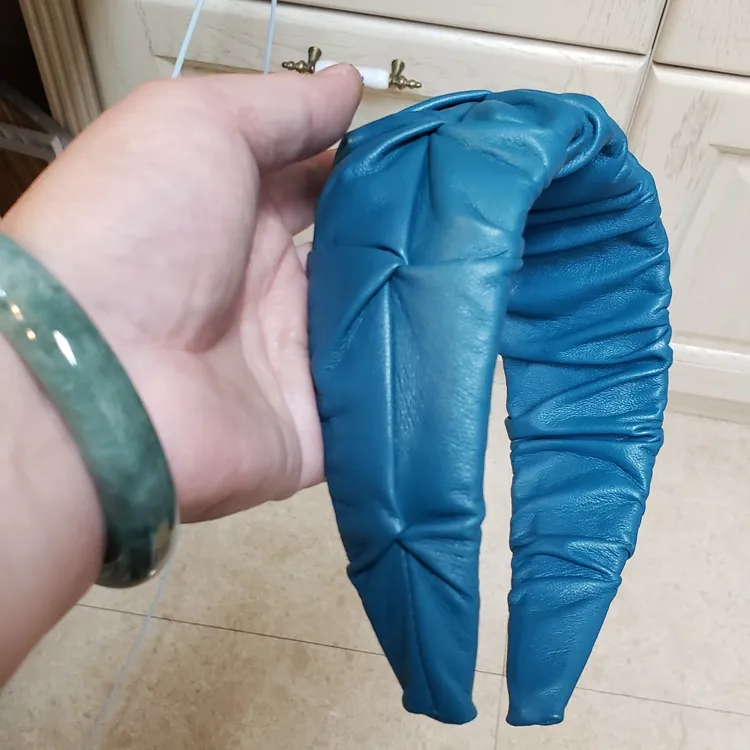 羊皮褶皱发箍  高颅顶 宽发箍宫廷 发箍定制