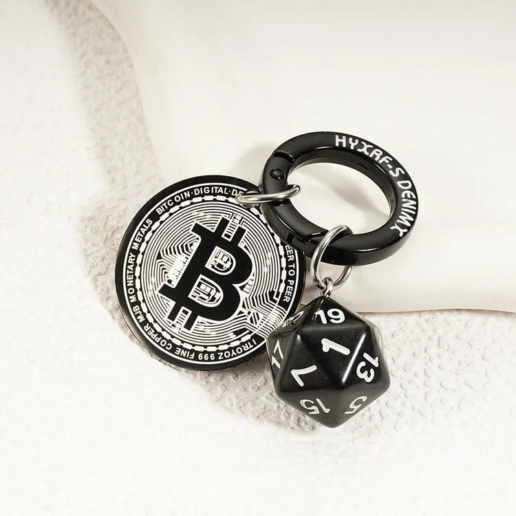 LuckyStrike好彩陶瓷筹码车钥匙扣美式复古包包牛仔裤挂件饰吊坠